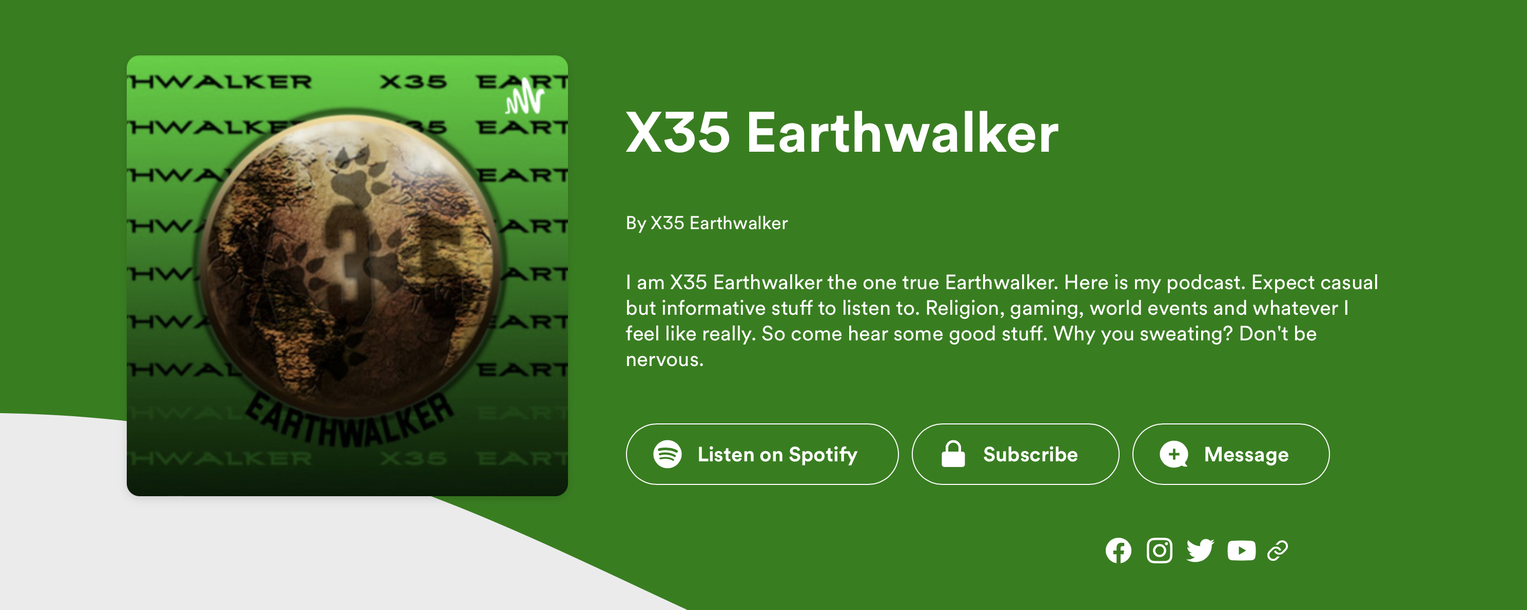 Podcast channel X35 Earthwalker